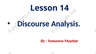 discourse analysis — PPTX