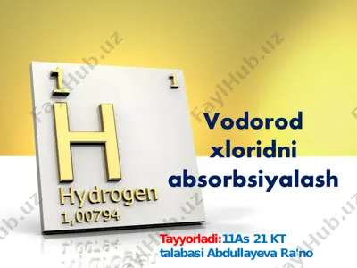 vodorod xloridni absorbsiyalash — PDF