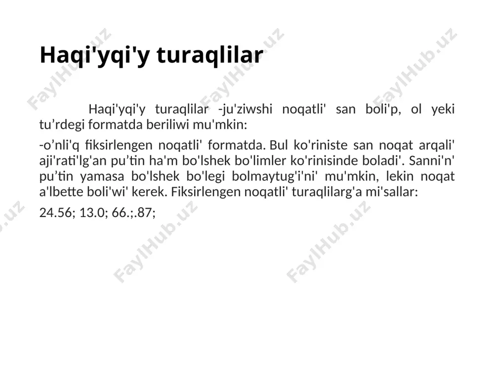 c++ tilinde berilgenler ha’m olardin’ tiykarg’ı tu’rleri - Page 5