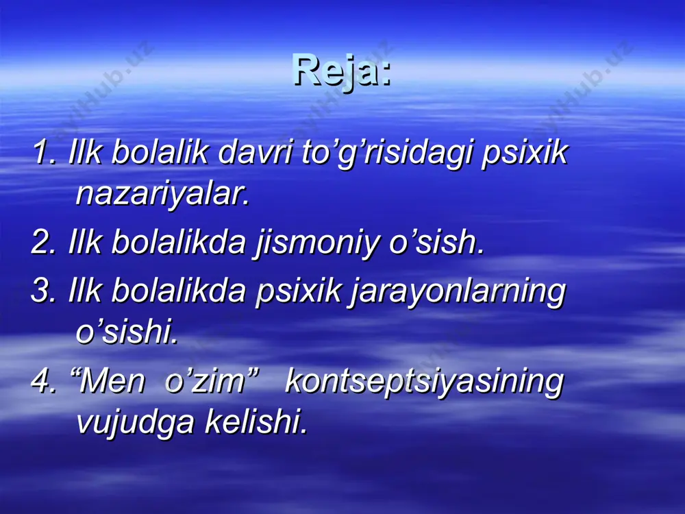 jismoniy o’sish. ilk bolalik davrida harakatlarning shakllanishi orientirovka faoliyati xususiyati o’zgarishi bilan uzviy bog’liqdir. bola u yoki bu harkatni amalga oshirish uchun avval predmet bilan tanishadi: unga ko’z yugurtiradi , qo’liga oladi va hokazo. bolaning predmetlarning shakli, rangi, vazni bilan tanishtirshda kattalar amalga oshrish mo’ljallangan harakatning mohiyatini tushuntiradilar va harakatni qay yo’sinda bajarishni o’rgatadilar: bolani “olib kel”, “joyiga qo’y”, “rasm chiz”, “ushlab tur” kabi so’z birikmalaridan iborat topshiriqning mohiyati bilan tanishtirib, keyin unga harakatni bajarish yo’llari (“qalamni mana bunday ushla”, “avval qo’lingga ol”, “oldin o’ng qo’ling bilan tut”, “qoshiqni bunday ushlab og’zinga olib bor” deb) ko’rsatiladi. shuning uchun ham bolada predmetli harakatni o’stirish murakkab jarayondir. ilk bolalik amaliy harakat tafakkuri vujudga keladigan davr hisoblanib, qo’l qo’l operatsiyalari turli narsalar va qurilmalar bilan almashinadi. bola ijtimoiy qurollardan foydalanish usullarini o’zlashtirish natijasida unda predmetli harakat ko’nikmasi shakllanadi. jismlar bilan turli harakatlarni o’zlashtirishda ulardagi muhim va o’zgarmas alomatlarni ajratish ko’nikmasi hosil bo’ladi, natijada …
