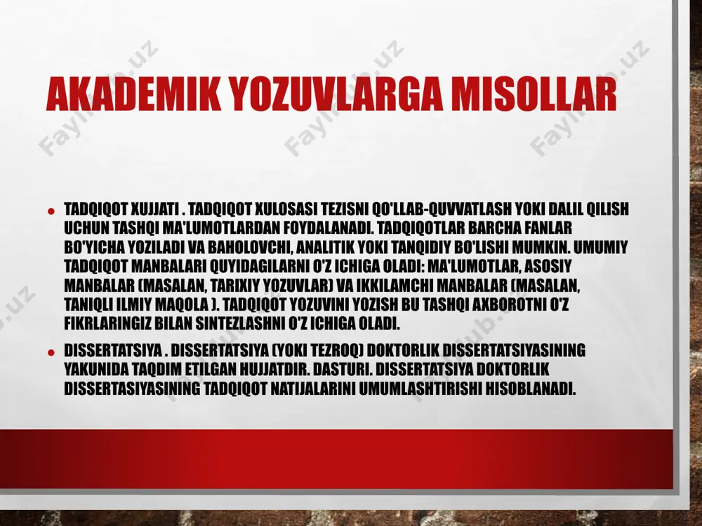 akademik yozuvning mazmuni va vazifalar - Page 5