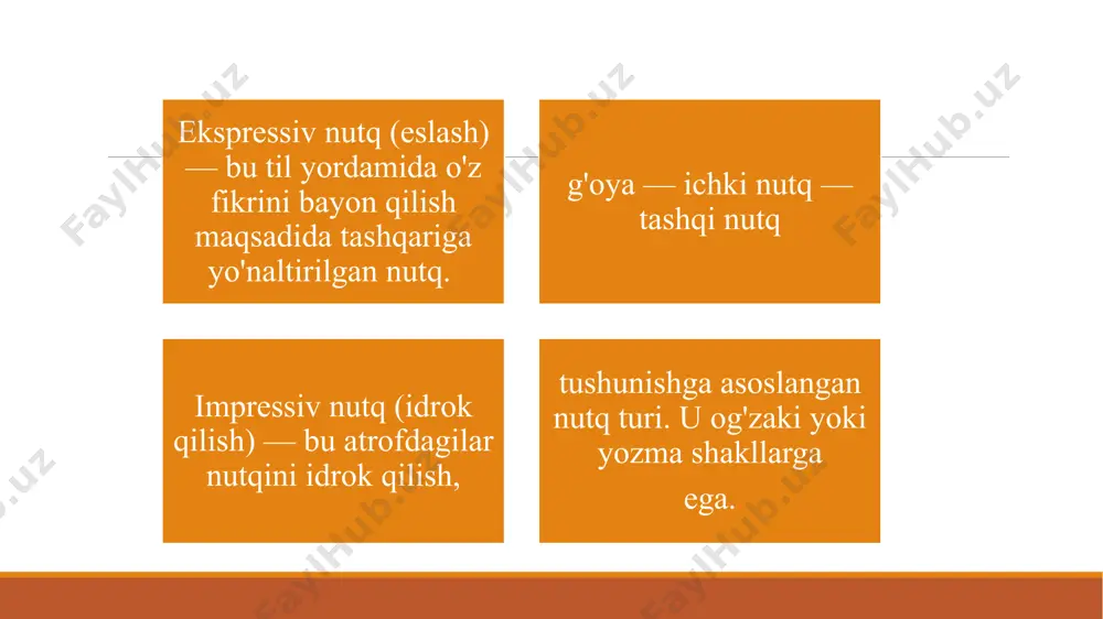 ib ketadi. rinofoniya - nutq tovushlarining me’yoriy artikulatsiyasida ovoz tembrining buzilishi, fonatsiya jarayonida og‘iz va burun bo'shlig’i ishtirokining muvofiqlashmasligining hisobga olinishi. disfoniya — ovoz apparatining patologik o'zgarishlari oqibatida fonatsiyaning ishdan chiqishi, yoki fonatsiyaning yo'qligi (afoniya), ovoz kuchining (disfoniyaning) yo'qligi, ovoz tembrining buzilishida namoyon bo'ladi. ovoz paychalaridagi tugunchalar, hiqildoq va ovoz paychalarida papillamatoz, hiqildoq stenozi (hiqildoqning torayishi) periferik xarakterdagi organik disfoniyaga olib keladi. funksional disfoniyaning paydo bo'lishiga psixik travmalar sabab bo'ladi. kuchli emotsional holat nafas olishga, ovoz hosil qilishga ta’sir ko'rsatadi. hosil bo'lgan patologik mexanizmlar nevrotiklarda, ayniqsa tez mustahkamlanib qoladi. disfoniyaning oliy formasi — isterik mutizmdir (ovozning to‘satdan va butunlay yo‘qolishi). isterik mutizm qattiq qo‘rqish natijasida sodir bo’ladi. isterik mutizm (soqovlik) keyinchalik tutilib gapirishga o‘tishi mumkin. disfoniyaning afoniyadan farqi shundaki, unda ovoz saqlanadi, ammo jarangsiz, sust, xirillagan bo‘ladi. dizartriya — markaziy nerv sistemasining organik shikastlanishi oqibatida til tovush tizimining buzilishi (tovush chiqarish, prosodiya, ovozlar). nutq organlarining (yumshoq tanglay, til, lablarning) kam …
