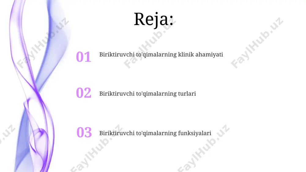 muvozanatini saqlashdan iborat, masalan, femur suyaklarida. retikulyar tolalar retikulyar tolalar asosan kollagen iii tipidan iborat boʻlib, diametri 0,5-2 mikrometr oraligʻida oʻzgarib turadi va koʻplab organlarning, jumladan jigar va taloqning stromasida joylashgan. retikulyar tolalarni argentum nitrat kabi maxsus boʻyoqlar yordamida mikroskop ostida aniq koʻrish mumkin, bu esa ularni boshqa tolalar turkumlaridan farqlash imkonini beradi, xususan, evropa mamlakatlaridagi gistologiya laboratoriyalarida keng qoʻllaniladi. kollagen tolalari kollagen tolalarining 20 dan ortiq turini o'z ichiga olgan i va iii tipdagi kollagenlar, inson terisining elastikligini va mustahkamligini ta'minlaydi, bu esa 30 yoshdan keyin sezilarli darajada kamayadi. kollagen tolalarining zichligi, masalan, o'pkada 1 mm² ga 1000 dan ortiq tola to'g'ri kelishi mumkin bo'lib, nafas olish funksiyasining muhim tarkibiy qismidir va bu raqam chekish tufayli pasayishi mumkin. ekstrasellulyar matritsa ekstrasellulyar matritsaning proteoglikanlar tarkibi, masalan, aggrekan, suv molekulalarini o'ziga tortadi va suyuqlik muvozanatini saqlashda muhim rol o'ynaydi, bu esa, masalan, oyna suyuqligi tarkibida muhimdir. ekstrasellulyar matritsaning asosiy tarkibiy qismlari …