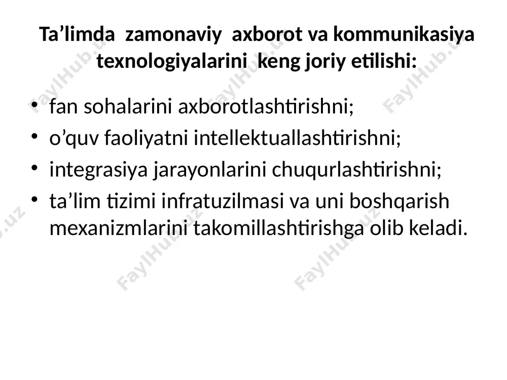kazish uchun turli axborot resurslarini birlashtiruvchi tarmoq telekommunikasiya tuguni hisoblanadi. bundan kelib chiqib portallarga quyidagi talablarni qo’yish mumkin: ko’p sonli foydalanuvchilarga xizmat ko’rsatishi; axborotlar ko’lamining kengligi; asosiy tarmoq formatlarni qo’llashi; oson va samarali qidirish tizimini joriy etishi; axborot resurslarining integrasiyasi; axborot xavfsizligini ta’minlashi; axborotlarni tabaqalashtirishi; bilimlarni boshqarish-tahlil etishi. texnologik jihatdan axborot-ta’lim portallariga quyidagi talablar qo’yiladi: ilovalarni bajarish; hamkorlikdagi faoliyatni ta’minlash; o’zida mavjud resurslarni boshqarish; foydalanuvchilarni boshqarish; nazorat olib borish; bilimlarni boshqarish; kommunikasiyani ta’minlash; qidiruvni ta’minlash; barcha resurslarni ruxsat etilmagan kirishlardan himoyalashi, ya’ni axborot xavfsizligini ta’minlash; tizimga ruxsat berish, ya’ni qayddan o’tishni tashkil etishi zarur. bugungi kunda internetga joylashtirilgan web - saytlarning quyidagi turlari mavjud: reklama sayti-ixtiyoriy reklama singari internet informasion muxitidagi aniq mahsulot va xizmat yoki brendni reklama qilish uchun xizmat qiladi. katta miqdordagi grafik element va multimedia vositalari (flash) sahifalarida qo’llanilishi bilan farqlanadi. informasion sayt-mijozlarning virtual uyushmasini tuzish to’g’risidagi qarorni qabul qilishda “informasion to’siq” ni olib tashlash uchun tashrif …