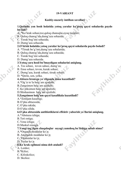 kasbiy-nazariy imtihon savollari — DOCX