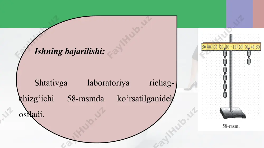 laboratoriya ishi. richagning muvozanatda bo‘lish shartini o‘rganish 6-sinf - Page 3