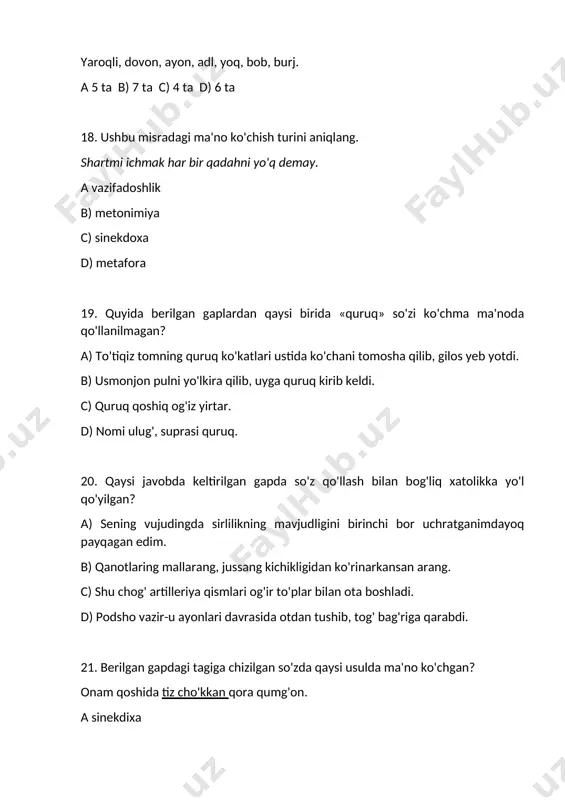ona tilidan testlar - Page 5