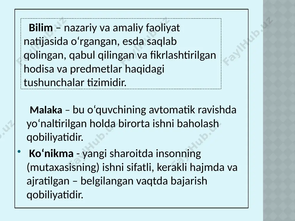talim oluvchilarni bilimini nazorat qilish va baholash usullari - Page 4