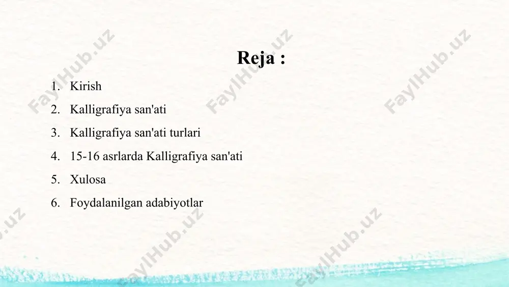 oqimini osonlashtirish uchun o'rtada kesilishi kerak. eğimli kesishning burchagi mo'ljallangan skriptga bog'liq, ishlatiladigan qamish turi esa asosan shaxsiy imtiyozlarga bog'liq. yevropa xattotligi yevropa xattotlik sanʼatining asosi antik davrda paydo boʻlgan yunon-rum yozuvi edi. xristianlik yevropa xattotligining rivojlanishiga turtki berdi, injil bitiklarini va boshqa diniy asarlarni katta miqdorda qayta yozdi. u 7-9-asrlarda, irlandiya va shotlandiya rohiblari yoritilgan, rangli miniatyuralar va bezaklar bilan bezatilgan xushxabarni yaratishni boshlaganlarida o'zining eng yuqori cho'qqisiga chiqdi. 12-asrga kelib, yunon-rum yozuviga gotika ham qoʻshildi, uning uslublari bugungi kunda kirill shriftlarida qoʻllaniladi. hind yozuvi hind yozuvi birinchi marta tosh ustidagi nurni ko'rdi: birinchi imperator ashokaning farmoni bilan fuqarolarning turmush tarzini tartibga soluvchi huquqiy normalar yozildi. ammo siyoh va cho'tka bilan haqiqiy xattotlik san'ati ularga 15-16 asrlarda musulmonlardan kelgan. hindlar nafaqat arab uslublarini olishdi, balki qog'oz, tangalar, mato va toshlarni bo'yash orqali o'zlarining uslublarini ham yaratdilar. 9-15 -asr boshidan forslar oʻz yozuvlari 9-15 -asr boshidan forslar oʻz yozuvlarining koʻp …