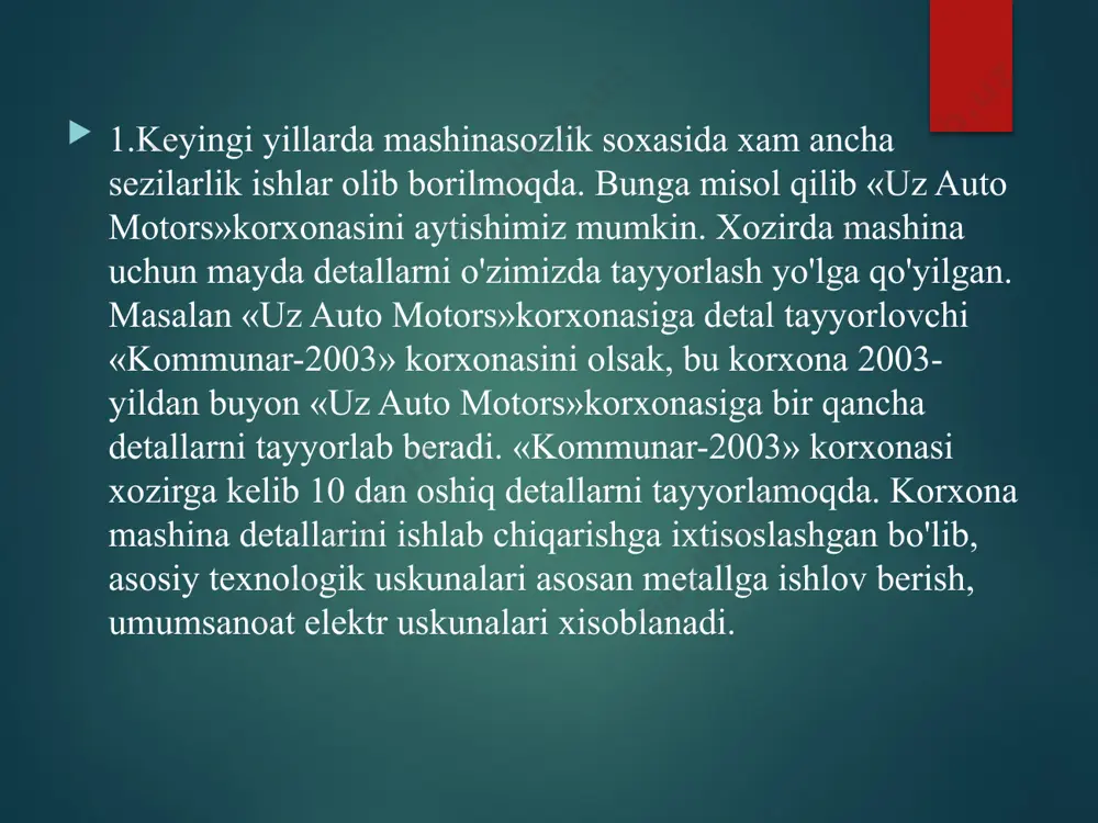 ‘tarishni davom ettirsak ko‘rish qulayligiga, ya’ni har qanday operatsiyani bajarishga etadigan yoritilganlikka erishish mumkin. ko‘rish qulayligini ta’minlashga kerak bo‘ladigan yoritilganlik ishlatilayotgan yoruѓlik manbalari nurlanishining spektral tarkibiga boѓliq bo‘ladi. xozirgi vaqtda o‘rnatilgan yoritilganlik meyorlari xamma korxona va uyushmalar uchun majburiy xisoblanadi. yoritilganlik meyorining qiymati bir qancha faktorlarga boѓliq bo‘lib, ulardan asosiylariga quyidagilar kiradi: yoritilganlikni tanlashda asosiy meyoriy xujjat sifatida «stroitelnыe normы i pravila» (snip) (qurilish meyorlari va qoidalari) bo‘ladi. loyixachilar va ekspluatatsiya qiluvchilar ishini engillashtirish uchun yoritilganlikning soxa meyorlari xizmat qiladi, ular xalq xo‘jaligining u yoki bu soxasiga xos bo‘lgan spetsefik ishlab chiqarish sharoitini xisobga olgan xolda umumiy meyorlar asosida tuzilgan. soxa meyorlari aniq va keng tushunchali ko‘rsatmalardan iborat bo‘lib loyixalash amaliyotida qabul qilingan bir xil echimlar bilan ta’minlaydi. yoritilganlik sifati faqat yoritilganlik darajasi bilan aniqlanmaydi, u quyidagi asosiy sharoitlar yiѓindisidan iborat: ish yoritish yoritishning asosiy turi xisoblanadi. u berilgan xonada normal ko‘rish sharoitini yaratishga mo‘ljallangan. ish yoritilishi, asosan yoritgichlarning umumiy …