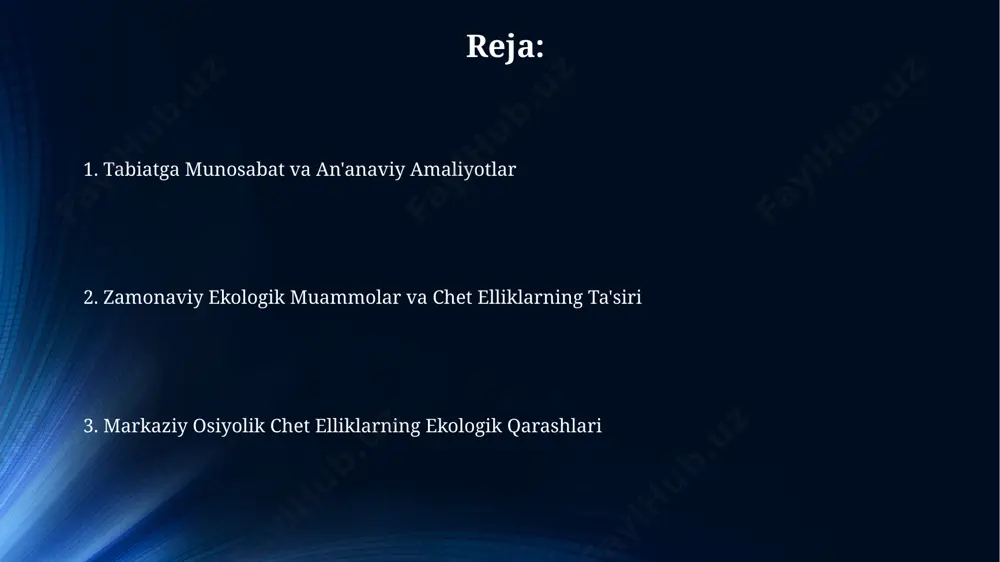 orib, 10 mingta yangi ish oʻrinini yaratib, mahalliy aholi uchun 30% gacha daromad oʻsishini ta'minlashi mumkin. davlat siyosati va ekologik qonunchilik қорақалпоғистон республикасидаги арал денгизининг қуриши натижасида юзага келган экологик муаммоларни ҳал этиш учун халқаро ҳамкорликда 20 дан ортиқ лойиҳа амалга оширилган. ўзбекистонда 2000 йилдан кейин қабул қилинган 10 дан ортиқ қонун экологик хавфсизликни таъминлашга қаратилган бўлиб, уларнинг аксарияти атмосфера, сув ва ер ресурсларини муҳофаза қилишга бағишланган. тошкент шаҳри ва унинг атрофидаги вилоятлардаги саноат корхоналарининг ифлослантириш даражасини назорат қилиш учун 50 дан ортиқ мониторинг станциялари мавжуд бўлиб, улар ҳаво сифатини ўлчайди. iqtisodiy rivojlanish va atrof-muhit muhofazasi o'rtasidagi muvozanat markaziy osiyo davlatlarida, masalan, qozogʻistonda 2020-yildan beri 30% ga yaqin energiya samaradorligini oshirishga qaratilgan dasturlar iqtisodiy o'sish bilan atrof-muhitni muhofaza qilish o'rtasidagi muvozanatni saqlashga yordam bermoqda. tojikistonning pomir tog'laridagi 2000 metr balandlikdagi qishloq xo'jaligi hududlarida amalga oshirilayotgan ekologik toza dehqonchilik usullari mahsulotlarning sifatini oshirish bilan birga, atrof-muhitga ta'sirni kamaytirishga xizmat qilmoqda. o'zbekistonning …