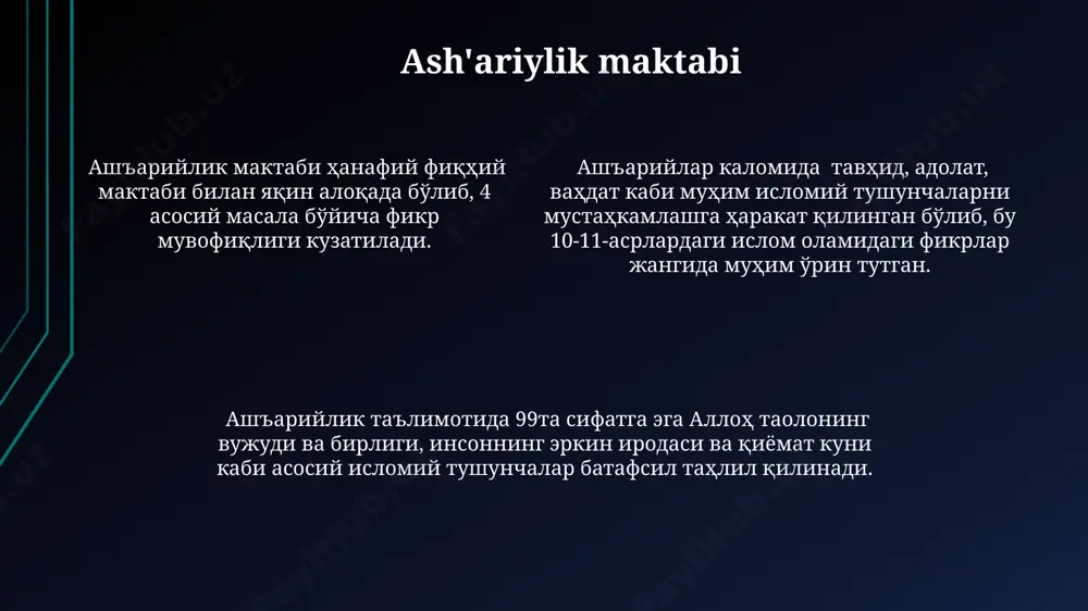islom dinining aqidaviy yo‘nalishlari va maktablari - Page 4