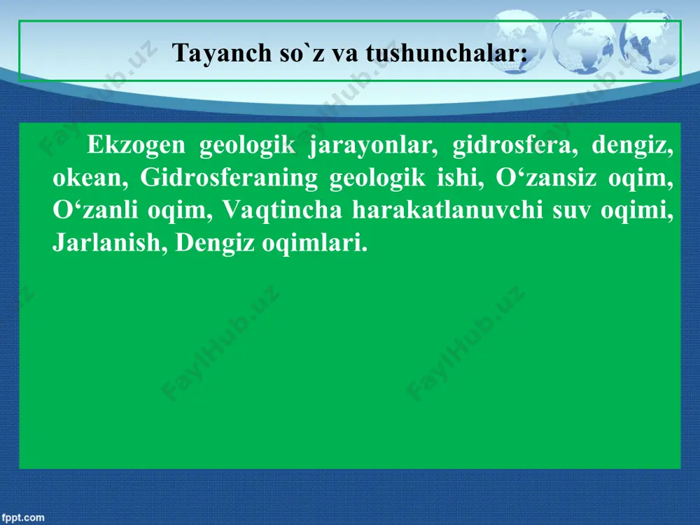 tipik bo‘z tuproqlarda eroziyadan himoya rolini o‘tovchi o‘simliklar birmuncha siyrak bo‘lgan chirindili qatlam yupqa, yemirilishga moyil bo‘lgan lyossli qatlam tez ochilib qoladi. natijada, jarlanish jarayoni kuchayadi. shu boisdan respublikamiz bo‘yicha lalmikor dehqonchiliq qilinadigan, adirlarning yaylov tarzida foydalaniladigan 700 ming gektar yeri jarlanishga uchragan (baratov, 1996). ozansiz oqimning ta`siri: jarlanish uchun tabiiy geografik sharoitning qulayligi antropogen ta’sir tufayli yanada oshadi. bu borada aynan jarlanish keng tarqalgan hududlardan mahalliy aholining yaylov sifatida foydalanishi yetakchiliq qilmoqda. chunki, ayniqsa, adir mintaqasi bo‘ylab yaylov maydoniga nisbatan chorva tuyoq soni me’yoridagidan ortiq. ayrim aholi punktlari atrofida (masalan, oqtepasoy bo‘ylab) chorva tuyoqlari ostida tuproq qoplami shunchalar kuchli eroziyaga uchraganki, qir yonbag‘irlari bo‘ylab chuqurligi 60-70 sm, kengligi. ularning ayr50-80 sm, uzunasiga bir necha yuz metrli chuqurlikni tashkil etuvchi jo‘yaklar tarzida shakllangandirimlari allaqachon jarlanishning birinchi bosqichini o‘tamoqda. shu boisdan jarlanish darajasi samarqand shahri atrofida 0,52 va 0,8 kv.km.ni, ishtixon tumaniga tegishli hududlar (ya’ni biz talqin etayotgan maydonlar) bo‘ylab 1,5 …