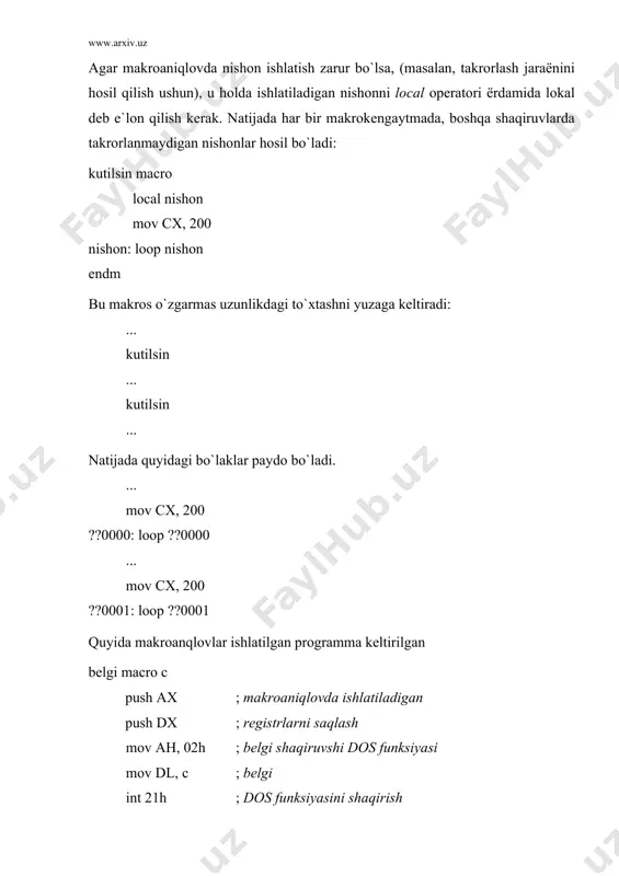 аssеmblеrning mаkrоvоsitаlаri - Page 5