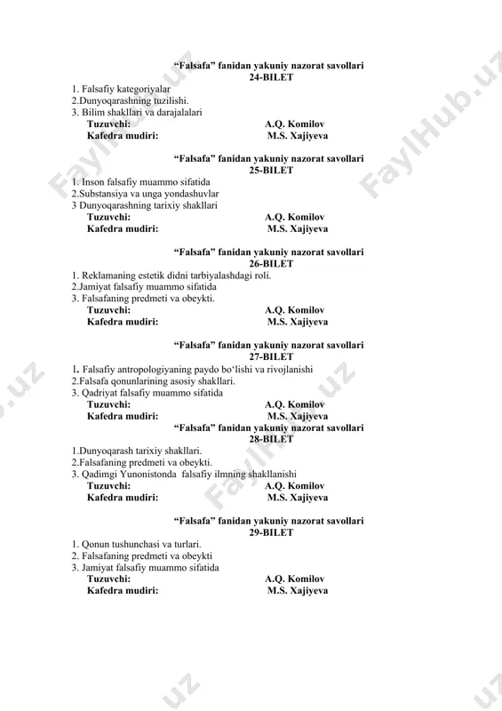 falsafa fanidan yakuniy nazorat savollari - Page 5
