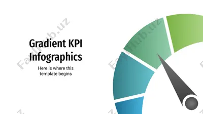 gradient kpi infographics — PPTX