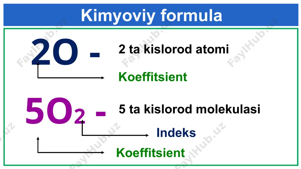 kimyoviy formula va undan kelib chiqadigan xulosalar - Page 5