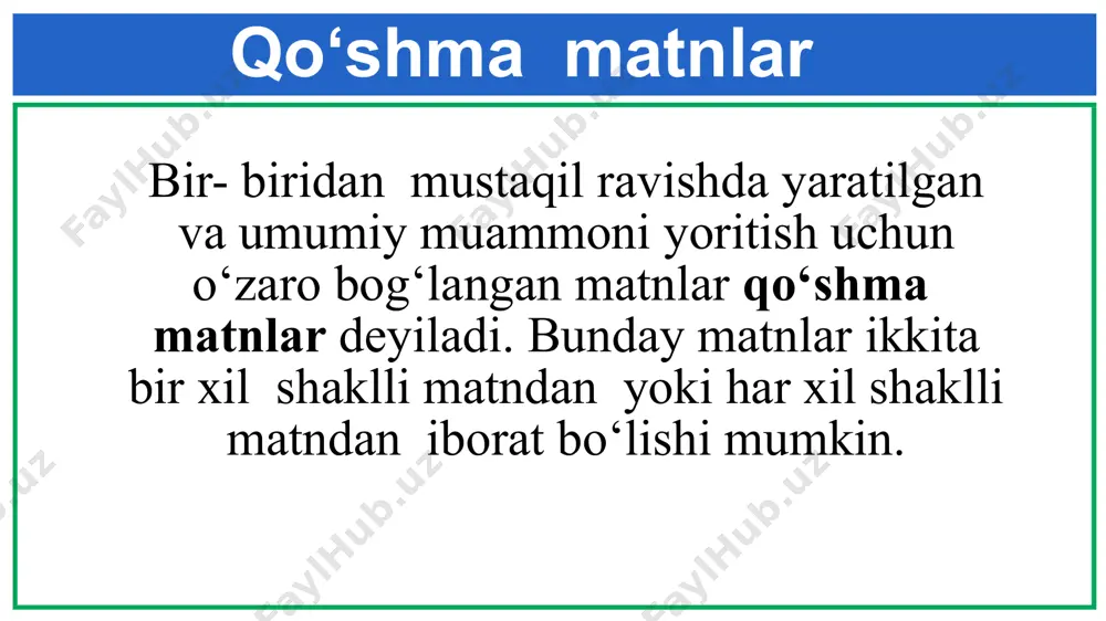 aholash mezoni aqliy faoliyat: matnni talqin qilish: o‘zaro bog‘liqlik to‘g‘risida xulosa chiqarish. javob to‘liq qabul qilinadi: graffiti va reklama o‘rtasidagi bog‘liqlikka ishora qilinsa,reklama graffitining qonuniy shakli ekanligini aytsa. javob qabul qilinmaydi: noto‘g‘ri yoki noaniq javob berilgan bo‘lsa, yoki materialni aniq tushunmagan, haqiqatdan yiroq bo‘lgan noo‘rin javob berilsa. 3- savol quyidagi xatlarning qaysi biri, sizning fikringizcha, to‘g‘ri? o‘z so‘zlaringiz bilan fikringizni bayon eting. bunda bitta xatda yoki ikkala xatda aytilgan fikrlardan foydalaning. javobingizni quyidagi qatorga yozing. . ______________________________ _______________________________________________________________________________________________________________________________________________________________________________________ baholash mezoni aqliy faoliyat:matn mazmunini tahlil qilish va o‘z nuqtayi nazarini asoslash. javob to‘liq qabul qilinadi: fikrlarni tushuntirishda bitta yoki ikkala xatga murojaat etiladi. muallifning umumiy pozitsiyasi, asoslarning detallari haqida gapiriladi. muallif fikrlarining talqini haqiqatga yaqin bo‘lishi kerak. tushuntirish matnning bir qismini so‘zlab berish shaklida bo‘lishi mumkin, biroq to‘liq ko‘chirishdan iborat bo‘lmasligi kerak. javob qabul qilinmaydi: matndan to‘g‘ridan to‘g‘ri keltirilgan sitata yordamida o‘z fikri ifodalangan bo‘lsa 4- savol . ______________________________________________________________________________________________________________________________________________________________________________________ har bir …