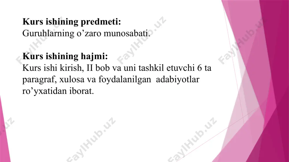 umiy narsalar ko‘p (o‘quv faoliyati, bilim olish, yoshlarga xos birliklar (o‘spirin yoshlar), ma’lum o‘quv yurtida ta’lim olish istagi va hokazo. ko‘chada biror tasodif ro‘y berganligi uchun to‘plangan kishilar uchun ham umumiy bo‘lgan narsa bor bu qiziquvchanlik bo‘lib o‘tgan hodisaga guvohlik, unga umumiy munosabatdir. guruh parametrlari va strukturasi asosiy parametrlar yordamida guruhni ijtimoiy-psixologik jihatdan tahlil qilish mumkin. ushbu parametrlarning to‘liq kombinatsiyasini guruhning o‘ziga xos xususiyatlariga va guruhdagi odamning pozitsiyasini belgilaydigan tavsiflarga bo‘lish mumkin. guruhning xususiyatlariga quyidagilar kiradi: guruh kompozitsiyasi (tarkibi), strukturasi (tuzilishi), guruhiy jarayonlar. guruh kompozitsiyasi yoki uning tarkibi – bu butun guruhni tahlil qilish nuqtai nazaridan muhim bo‘lgan guruh a’zolarining xususiyatlari to‘plami. guruhning strukturasi (tuzilishi) guruhning alohida a’zolari tomonidan bajariladigan funksiyalar nuqtai nazaridan, shuningdek, undagi shaxslararo munosabatlar nuqtai nazaridan ko‘rib chiqiladi. katta ijtimoiy guruhlar psixologiyasi katta guruhlar kishilarning shunday birlashmalariki, undagi odamlar soni avvalo ko`pchilikni tashkil etib, ma`lum sinfiy, ilmiy, irqiy, professional belgilar ularning shu guruhga mansubligini ta`minlaydi. katta guruhlarni …