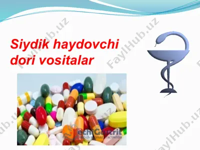 siydik haydovchi dori vositalar — PPTX