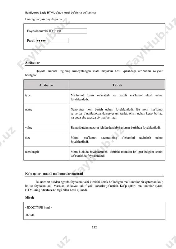 html- formalar bo'yicha qo'llanma - Page 5