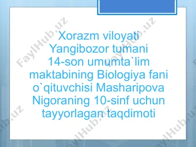 tabiiy tanlanish va uning turatlari — PPTX