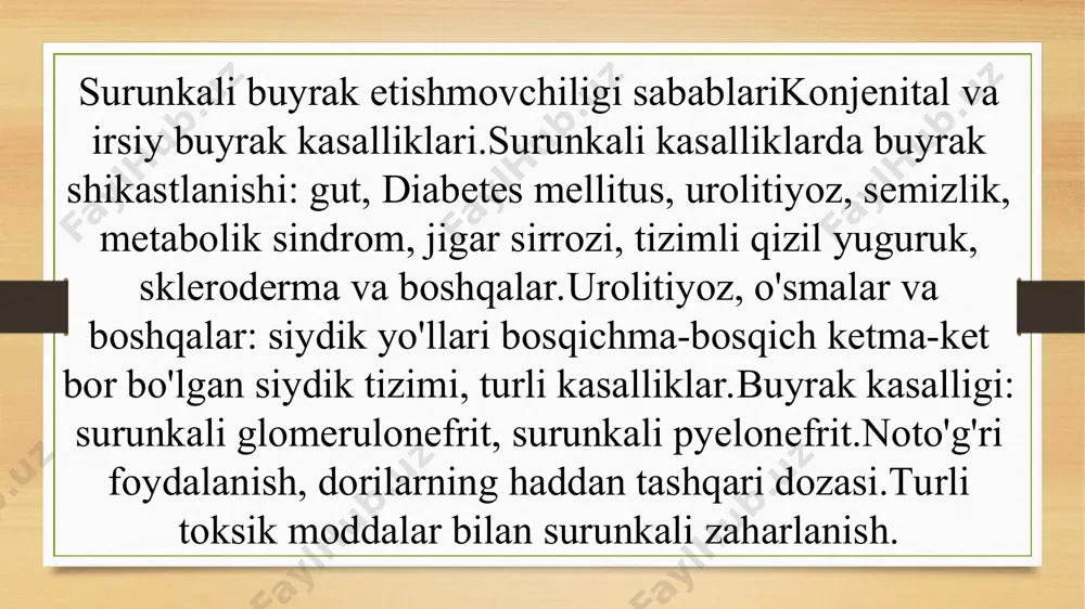 surunkali va o'tkir buyrak yetishmovchiligi - Page 5
