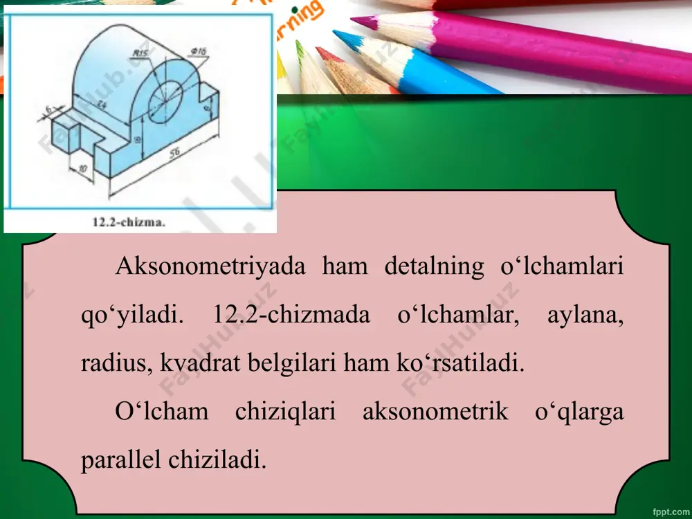 12-13 §. frontal dimetriyada qirqimni tasvirlash 9-sinf - Page 4