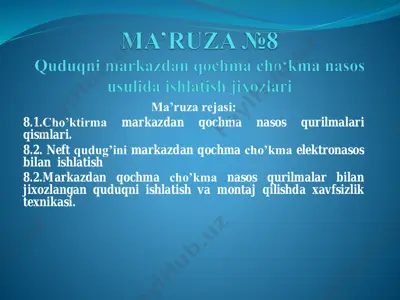 cho’ktirma markazdan qochma nasos — PDF