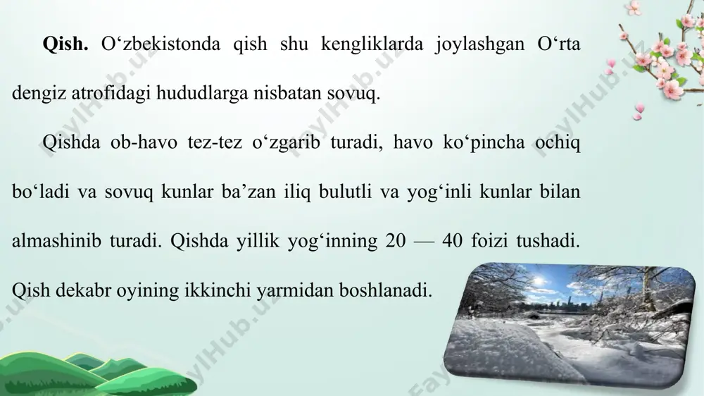 o’zbekiston yil fasllari va iqlim resurslari 7-sinf - Page 3
