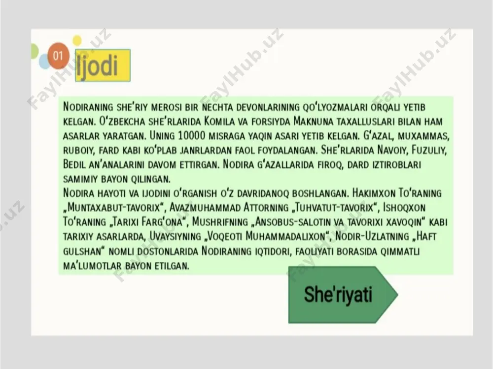 nodiraning hayoti va ijodi - Page 3