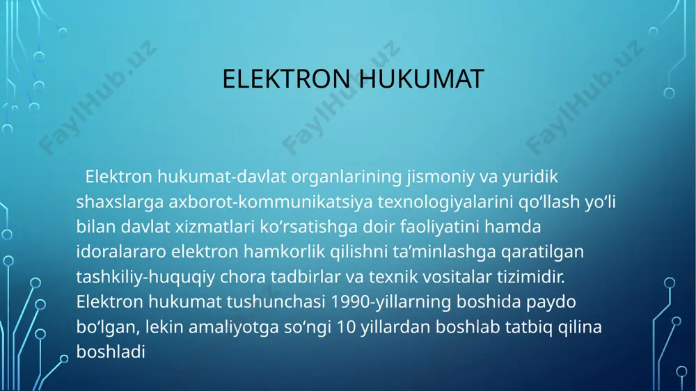 elektron hukumatni joriy etishning jahon tajribasi - Page 3