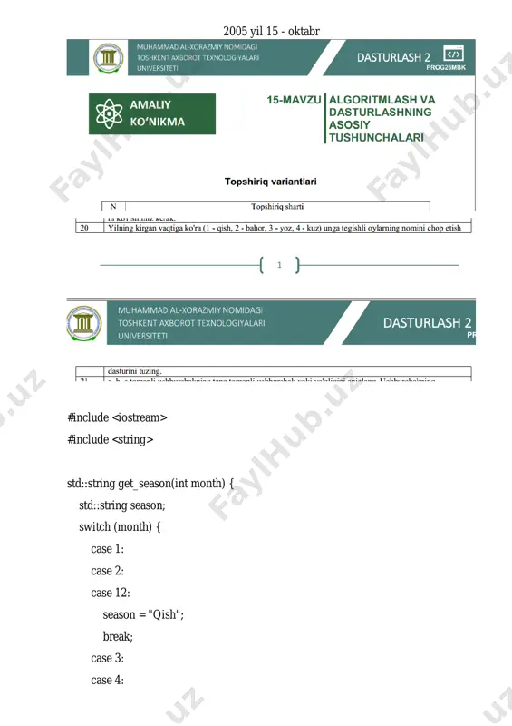 oyga mos keladigan faslni aniqlash dasturi - Page 2