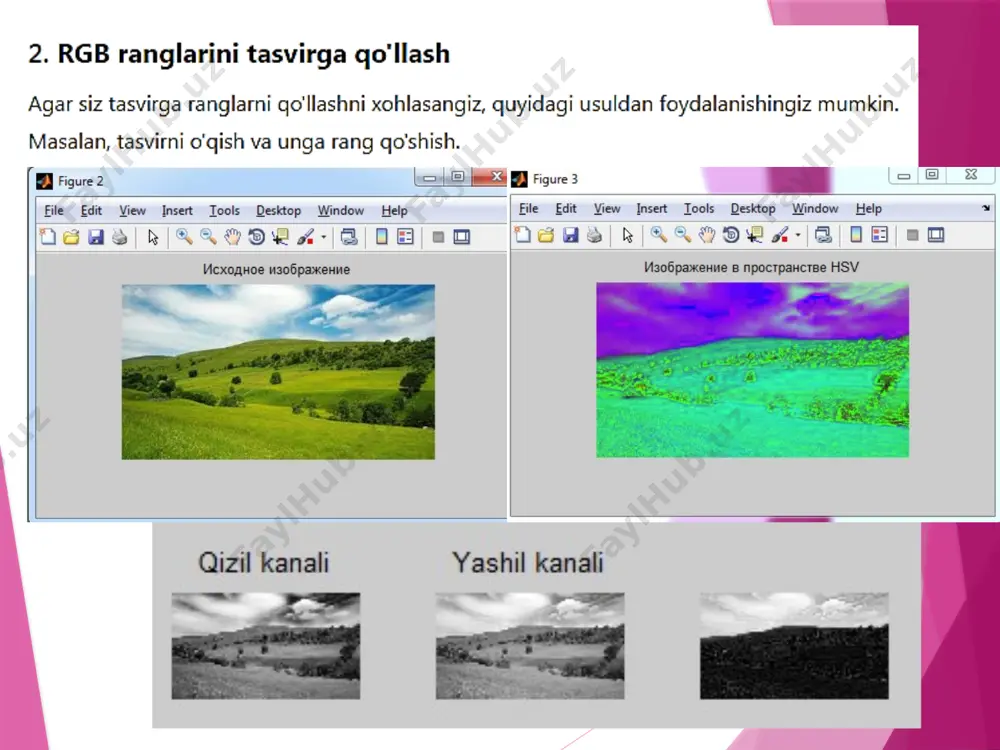 matlab dasturida rang hosil qilish fayllari bilan ishlash - Page 4