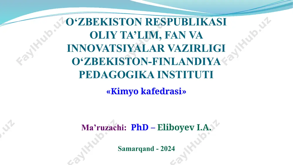 iviqlar 9 qattiq qattiq q/q qotishmalar, mineral rangli shishalar, qattiq suspenziyalar dispers sistemalarni dispers faza va dispers muhit agregat holatiga qarab 9 turga bо‘lish mumkin (v.osvald): dispers muhitning agregat holatiga qarab dag‘al dispers sistemalar bir necha xil bo‘ladi: • dispers muhiti gaz yoki havodan iborat sistemalar. bularga aerozollar kiradi. tuman (s/g) bulut (s+q/g) chang (q/g) tutun (q/g) suspеnziyalаr. • suyuq dispers muhitdan iborat sistemalar. ular suspenziya va emulsiya misol bo‘ladi; qattiq dispers faza va suyuq dispersion muhitdan iborat dag‘al dispers sistemalar suspenziyalar deb ataladi. masalan, suvga tuproq, qum yoki bo‘r solib chayqatilsa, suspenziya hosil bo‘ladi. suspenziyalar dispergasiya va kondensasiya usullari bilan olinadi. dispers faza konsentrasiyasiga qarab suyultirilgan va konsentrlangan suspenziyalarga bo‘linadi. konsentrlangan suspenziyalar – pastalar deyiladi. suyultirilgan suspenziyalar – loyqa deyiladi suspenziyalarda broun harakati, diffuziya, osmotik bosim deyarli kuzatilmaydi. ularning agregativ barqarorligi stabilizatorlar qo‘shib oshiriladi. stabilizator molekulalari dispers faza zarrachalari sathida adsorbsiyalanib yupqa strukturalangan, mexanik pishiq, dispers muxit bilan yaxshi …