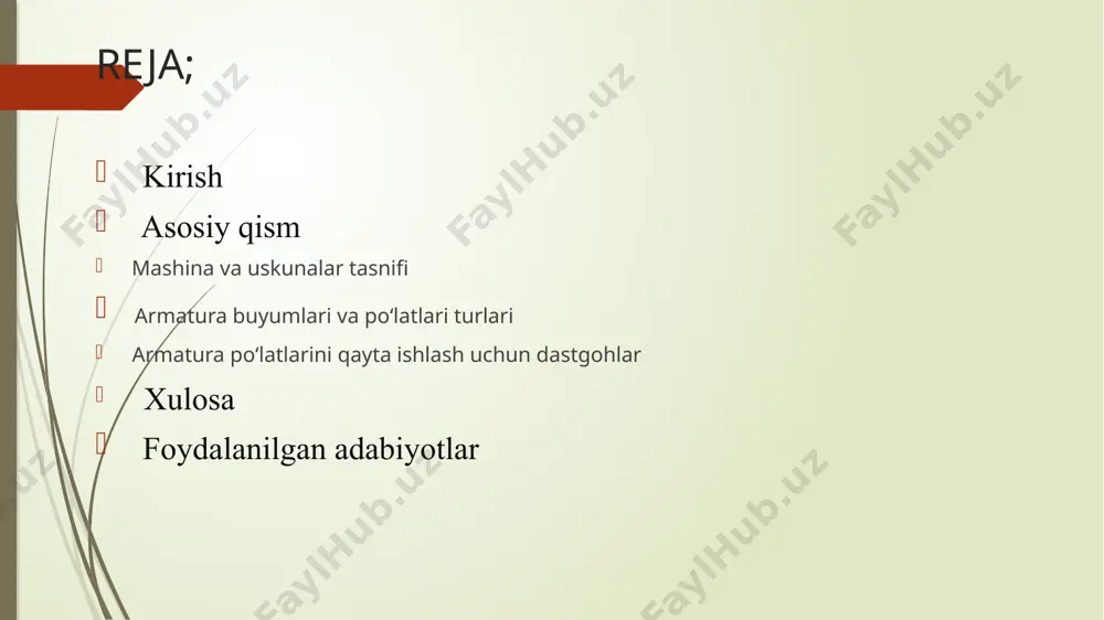 i, armatura ishlab chiqarish uchun yangi jihozni ishlab chiqish va yaratish mexanizatsiyalashgan va avtomatlashgan, moslashuvchan texnologiyalarni ishlab chiqish, ishlab chiqarish samaradorligi yuqoriligi va ishonchliligi, texnik-iqtisodiy va ergonomik ko‘rsatkichlarini yaxshilash hamda mikroprotsessorli texnikani qo‘llanilish darajasini oshirish yo‘li bo‘yicha borishi zarur. ishlab chiqiladigan mashinaning ko‘rsatkichlari armatura buyumlarining texnikaviy tasnifi bilan kelishilgan bo‘lishi lozim. armaturadan temir-beton buyumlari va konstruksiyalarini yig‘ishdan oldin tayyorlash jarayoni amalga oshiriladi. bunda armaturalarni xil-xiliga saralash, tozalash va qirqish ishlari bajariladi. engil va og‘ir armaturalar har xil texnologiyalarni qo‘llanilishini talab qiladi (1-rasm). temir-beton buyumlarini ishlab chiqaradigan zavodidagi armatura sexida engil armaturalarni cho‘zish, to‘g‘rilash va qirqish uchun tayyorlash jarayonida mehnat resurslarini kamaytirishga yo‘naltirilgan mexanizatsiyalashgan to‘g‘ri qirqish dastgohlari qo‘llaniladi (2-rasm). ushbu dastgoh aylanuvchan pichoqlar va bosh o‘zakni oladigan richakli pichoq bilan jihozlangan. dastgoh ikkita dvigateldan tashkil topgan bo‘lib, birinchisi to‘g‘rilash barabanini va ikkinchisi esa uzatish hamda qirqish mexanizmini harakatga keltiradi. 1-rasm. armaturani qirqish dastgohi. 2-rasm. engil armaturalarni cho‘zish, to‘g‘rilash va qirqish dastgohi. …