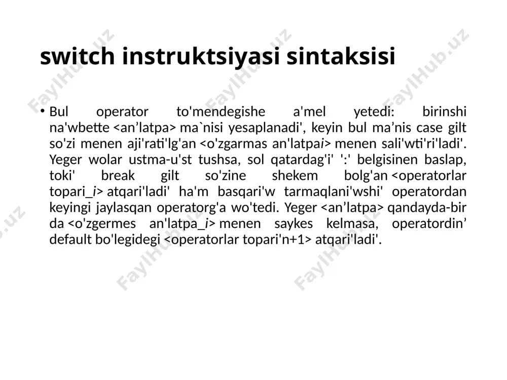 switch instruksiya sintaksi - Page 4