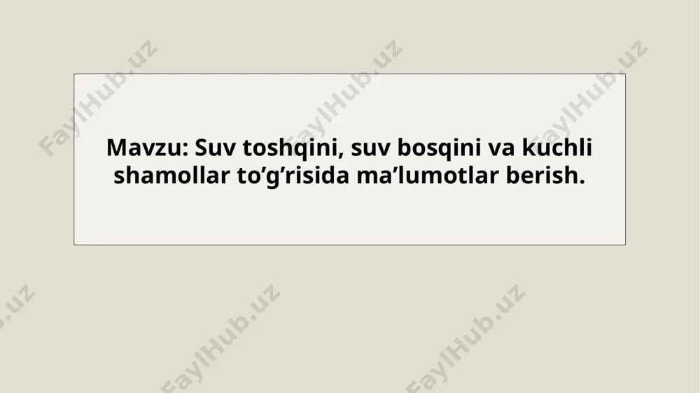 oʻzbekistonda ham tez — tez boʻlib turadi. masalan, 1992-1995-yillarda koʻpgina viloyatlarda- xorazm, buxoro, surxondaryo, qashqadaryo, jizzax, sirdaryo va boshqa joylarda juda katta ekin maydonlari suv ostida qolib, oqibatda juda katta moddiy zarar koʻrildi.kuchli yomgʻir yogʻishi natijasida, suv toshqini 1993,1994, 1995,2000, 2001-yillarda evropa davlatlarida ham kuzatilib, bularning oqibatida nafaqat moddiy zarar, balki hisoblab boʻlmaydigan maʼnaviy zarar- insonlar oʻlimi yuz berdi. oqar daryolarda suvlarning sathi muzliklar bilan qoplanishi ham suvning oqimiga qarshi toʻsiqlar (toʻgʻonlar) hosil boʻlishi natijasida suv toshqini roʻy berishi mumkin bu xildagi toshqin 1992-yilda qoraqalpogʻiston respublikasida amudaryo oqib oʻtadigan uchta tumanda kuzatildi. natijada muz toʻgʻonlarni samolyotlardan portlatish bilan eritildi va mintaqani suv bosish xavfi bartaraf etildi. suv toshqini kanallar va suv saqlaydigan omborlarning turli sabablarga koʻra ishdan chiqishi oqibatida ham kuzatilishi mumkin. umuman kanallar, suv omborlari, suv energiyasi, suv yoʻllari hamda suvning oʻzidan foydalanish maqsadida quriladi. hozirgi vaqtda mdh davlatlarida suv sigʻimi 1 million metr /kub dan ortiq boʻlgan suv …