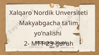 umumrivojlantiruvchi mashqlar — PPTX
