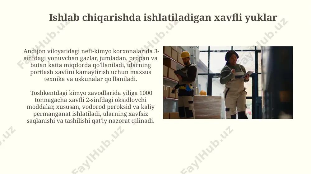 ishlab chiqarishda xavfli yuklarning xavfsizligini ta'minlash - Page 4
