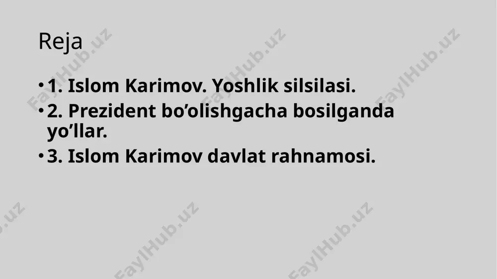 ni, shu jumladan paxta terish mashinalarini ishlab chiqarardi. ular o‘zbekiston va boshqa respublikalar dehqonlarining mehnatini yengillashtirardi, shuningdek, boshqa mamlakatlarga eksport qilinardi. islom abdug‘aniyevich uchun bularning barchasini vujudida his qilish, ishlab chiqarishda tajriba orttirish, zavod hayotining “murakkab” va “ijobiy” tomonlarini ko‘rish muhim edi. o‘zining intiluvchanligi, bilimdonligi va tashkiliy fazilatlari tufayli 1961 yilda u sobiq sovet ittifoqining harbiy-sanoat majmuasining yirik korxonalaridan birida - toshkent aviatsiya zavodida muhandis lavozimiga tayinlandi. bu yerda u 1966 yilgacha ishlab, yetakchi muhandis-konstruktor lavozimigacha ko‘tarildi. taqdir unga kulib boqmagandi. u qator qiyinchiliklar va to‘siqlarni bartaraf etishi lozim edi. bu esa uning xarakterini toblar, uni yanada mustahkam qilardi. u hayot yo‘lini, avvalambor, o‘z kuchi va bilimlariga tayanib bosib o‘tdi. maktab yillarida, institutda, ishlab chiqarishdagi mehnat faoliyatida va iqtisodiy ta’lim olayotganida va dissertatsiyasini himoya qilganida ham u o‘z kuchi va bilimiga tayandi. u ishlab chiqarishdan ajralmagan holda ta’lim oldi. aynan shu tarzda 1967 yilda u toshkent xalq xo‘jaligi institutining kechki …