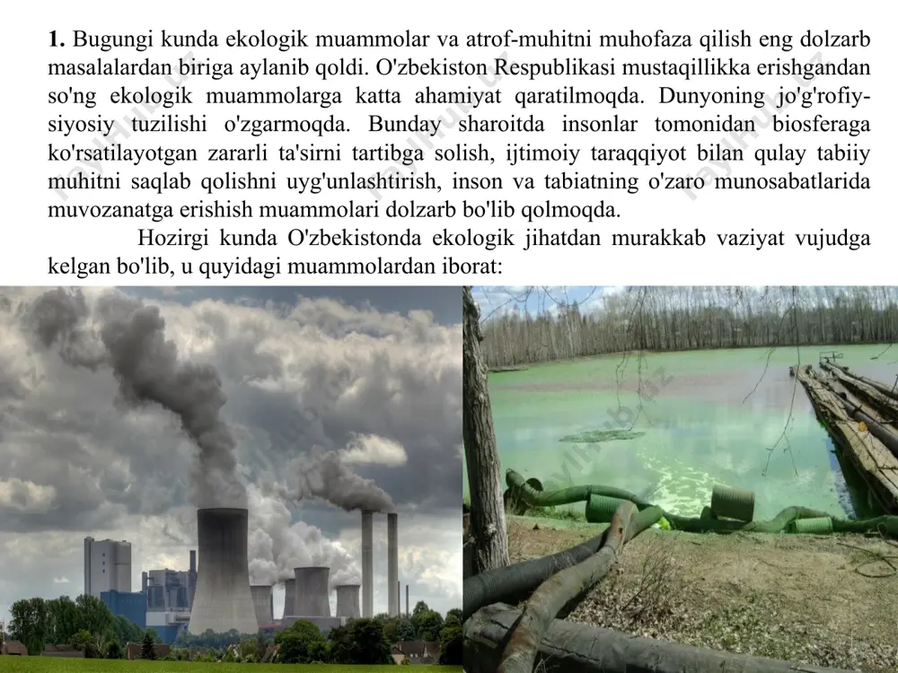 ddalarning turlarini, xossalarini, ularni hosil qiluvchi manbalari va miqdorini hamda ularning atrof-muhitdagi barqarorligini, biosferadagi boshqa moddalar bilan reaksiyaga kirishish xususiyatlarini hamda buning natijasida barcha tirik organizmlarga va inson salomatligiga, sanoat hamda madaniy obyektlarga yetkazayotgan zararli ta'sirini o'rganadi. atrof-muhit kimyosi fani umumiy kimyo fanining asosiy qonun va tushunchalariga asoslangan, lekin bu fandagi o'rganilayotgan obyektlar biosferada joylashgandir. ushbu fanning maqsadi - tabiiy va antropogen yo'l bilan hosil bo’lgan hamda atrof-muhitga kelib tushayotgan kimyoviy birikmalarni transformatsiya va migratsiya jarayonlarini o'rganishdir. shu bilan birga bu fan maqsadlariga kimyoviy ifloslantiruvchi moddalarning biosferaga kelib tushishining oldini olish usullarini ishlab chiqish, chiqindilarni utilizatsiyalash, yo'q qilish, chiqindisiz texnologik jarayonlani tashkillashtirish ham kiradi. «atrof-muhitni muhofaza qilish va tabiiy resurslardan oqilona foydalanish» sohasidagi mutaxassislar turli xil kimyoviy ifloslantiruvchi moddalar atrof-muhitga kelib tushgandan so'ng ularning kimyoviy o'zgarishlarini va biosferadagi jarayonlarga ta'sir etishini baholash, yangi texnologiyalarni joriy etish natijasida kelib chiqayotgan salbiy oqibatlarni oldindan ko'ra bilish hamda bu oqibatlarning bartaraf etish chora-tadbirlarini …