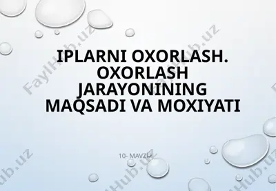 iplarni oxorlash — PPTX