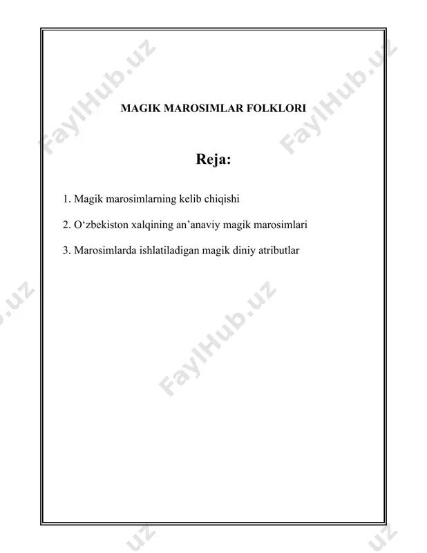 xudolar va fir'avnlarga bag‘ishlangan bo‘lib, ular ma'badlar va piramidalar atrofida o‘tkazilgan. gretsiya va rimda esa magik marosimlar natijada diniy va falsafiy oqimlarga singib ketgan. 2 500 yil oldin yashagan platon va aristotel kabi faylasuflar magik kuchlarni ijtimoiy va tabiat hodisalariga bog‘laganlar. rim imperiyasida esa magik amaliyotlar odatda davlat va harbiy sohalarda keng qo‘llanilgan. ko‘plab diniy kitoblar va matnlar magik marosimlarni tasvirlab bergan. misol uchun, talmud, injil va qur'onda sehrgarlikka oid ogohlantirishlar berilgan bo‘lsa-da, ayrim ma'lumotlarida magik elementlar mavjud. islom dinida esa sehrgarlik va afsun qattiq qoralangan bo‘lib, islomshunoslar tomonidan bu holat fitna va shaytoniy amallarga bog‘langan. qadimgi osiyo xalqlari, ayniqsa tibet buddizmi va hinduizmda, magik amaliyotlar kundalik hayotning muhim qismi bo‘lib, ular turli ibodatlar, mantralar va meditatsiya shakllarida namoyon bo‘lgan. hindistonda yashovchi ajdodlar 4 000 yil oldin rigveda kabi qadimiy diniy matnlar orqali tabiat hodisalarini magik usullar orqali tushunishga harakat qilar edi. afrikada magik marosimlar ko‘pincha an'anaviy dinlar kontekstida amalga …