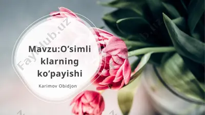 o’simliklarning ko’payishi — PPTX