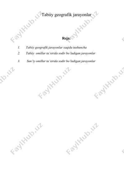 tabiiy geografik jarayonlar — DOC