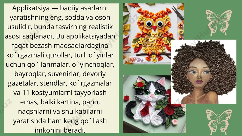 noan’anaviy tabiiy ashyolar yordamida applikatsiyada ishlash - Page 4