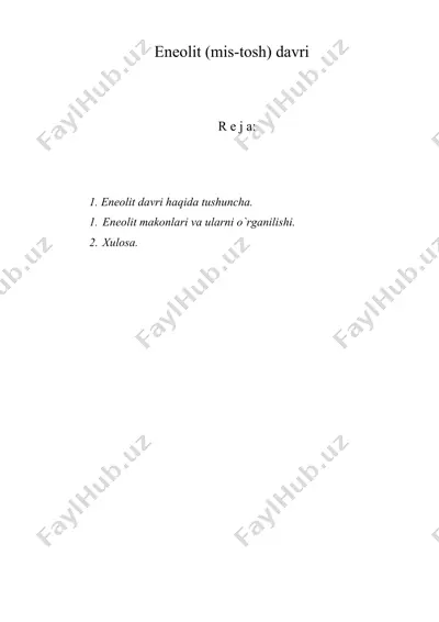 eneolit (mis-tosh) davri — DOC