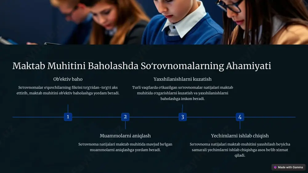 pirlis tadqiqotida soʻrovnomalarning qamrov doirasi: maktab muhiti - Page 5