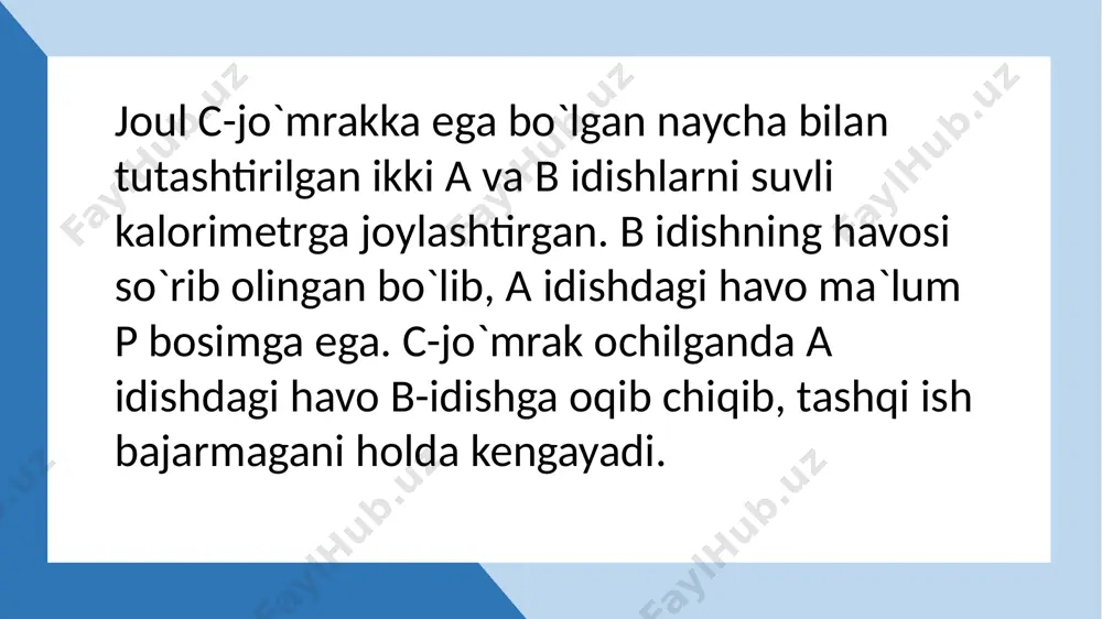 real gazlar va ularning ichki energiyasi - Page 5